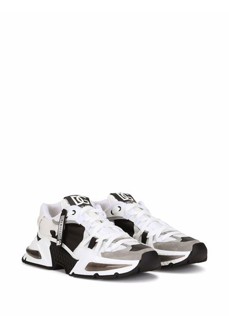 White,grey and black calf leather and lambskin Airmaster  sneakers   DOLCE & GABBANA | CS1984-AY33789697